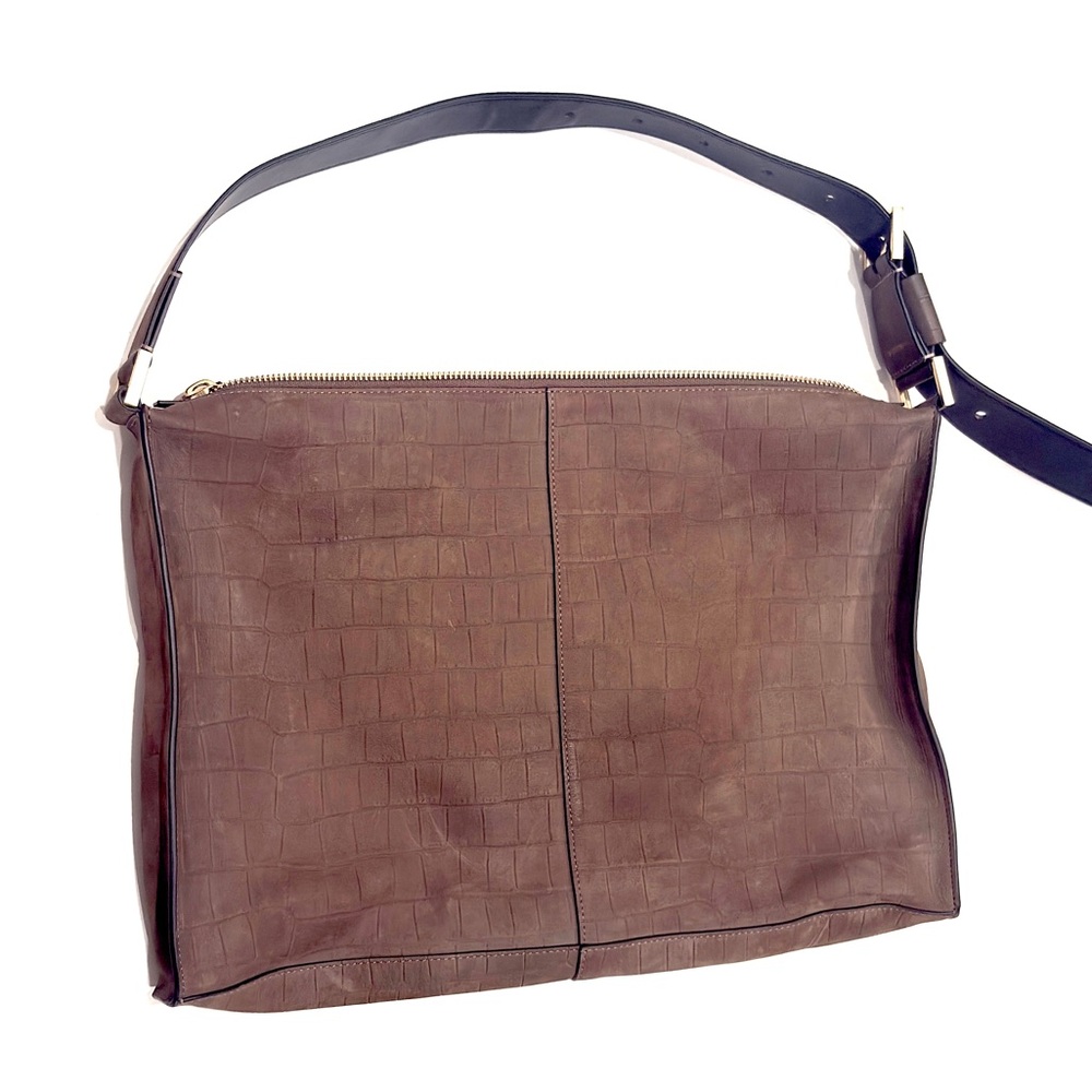 ALL SAINTS Edburry Shoulder Bag Cow Leather Mocha Color - Picture 3 of 10